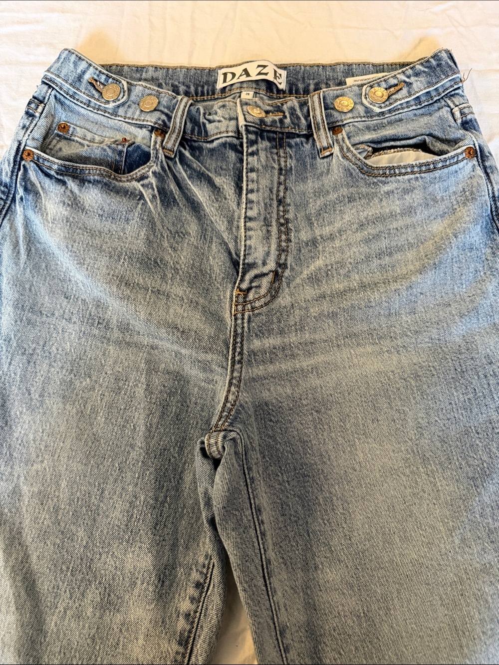 DAZE High-Waist Light Blue Women's Jeans